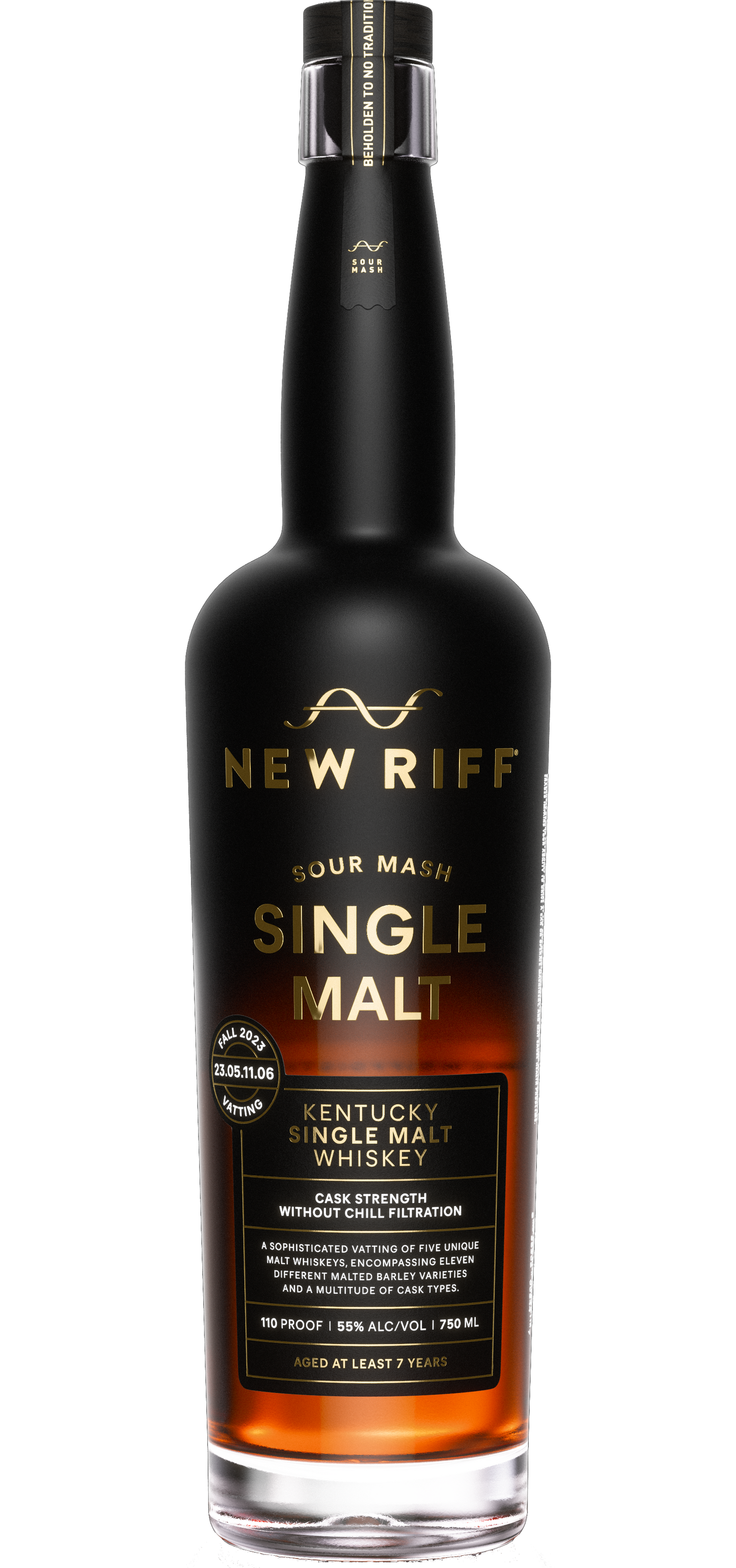 NEW RIFF WHISKEY SINGLE MALT SOUR MASH BARREL PROOF KENTUCKY 750ML