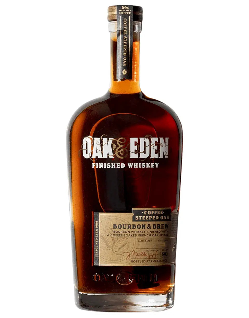OAK & EDEN BOURBON & BREW FINISHED WITH A COFFEE SOAKED FRENCH OAK SPIRAL TEXAS 750ML