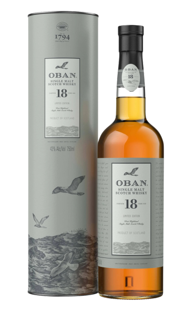 OBAN SCOTCH SINGLE MALT LIMITED EDITION 86PF 18YR 750ML Spirits