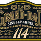 OLD GRAND DAD BOURBON SINGLE BARREL KENTUCKY 114PF 7YR 750ML LIQ