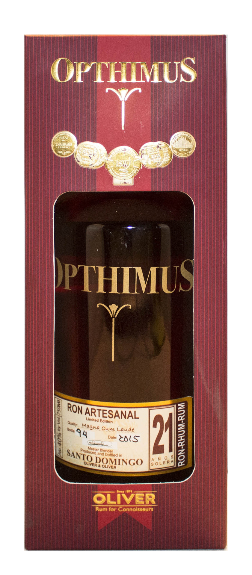 OPTHIMUS RUM RON ARTESANAL DOMINICAN REPUBLIC 21YR 750ML Spirits