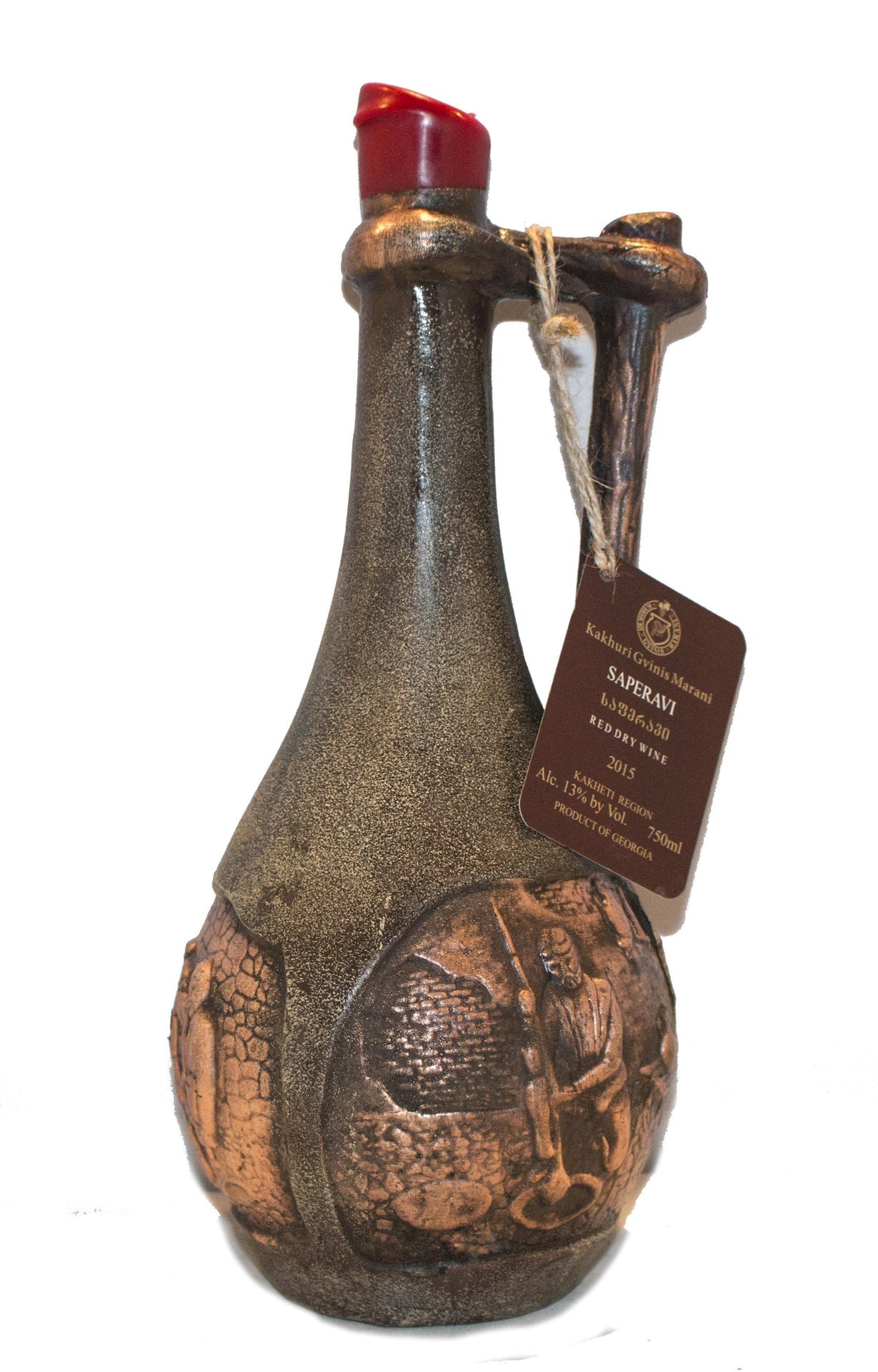 ORSHIMO SAPERAVI RED WINE DRY CERAMIC BOTTLE NV 750ML Wine