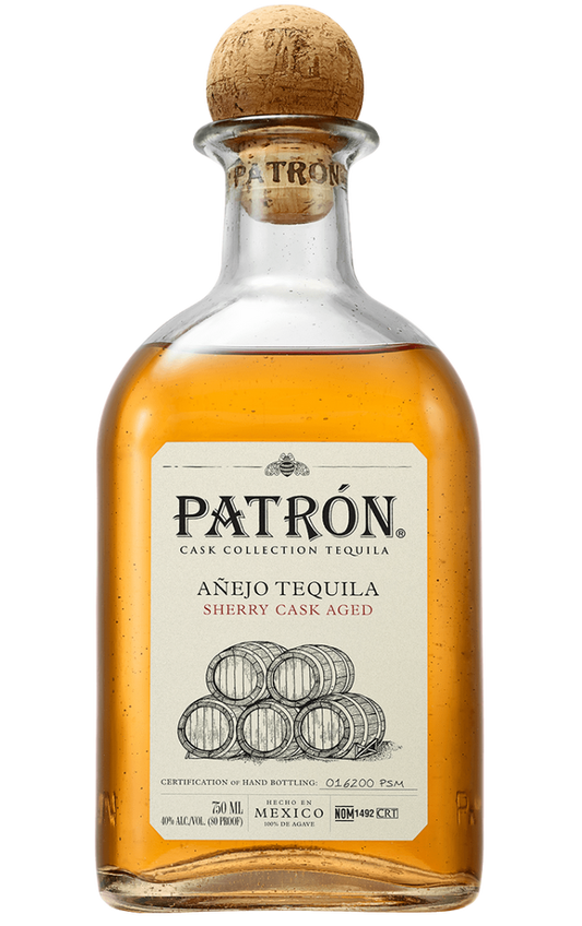 Patron Tequila Anejo Cask Collection Sherry Cask Aged 750ML Bottle - Premium Sherry Cask Aged Tequila
