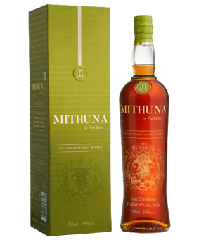PAUL JOHN MITHUNA WHISKEY SINGLE MALT INDIA 750ML Spirits