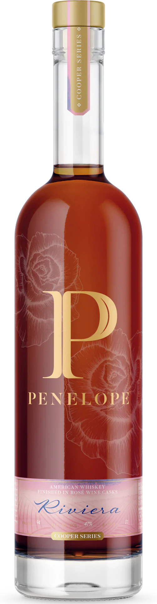 PENELOPE WHISKEY COOPER SERIES RIVIERA FINISHED IN ROSE WINE CASK KENTUCKY 750ML