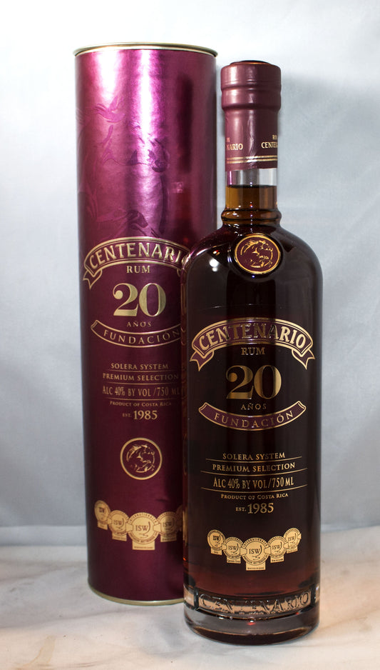 RON CENTENARIO RUM FUNDACION 20YR 750ML