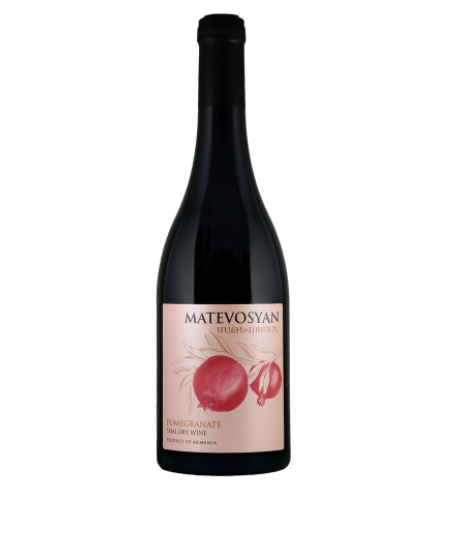 MATEVOSYAN POMEGRANATE WINE SEMI DRY ARMENIA 750ML - Remedy Liquor