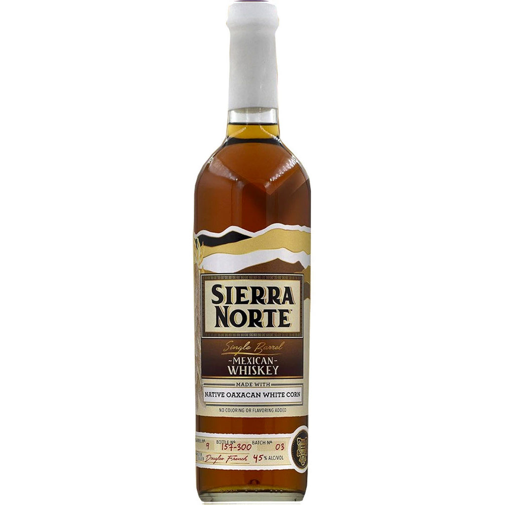 SIERRA NORTE WHISKEY SINGLE BARREL WHITE CORN MEXICO 90PF 750ML