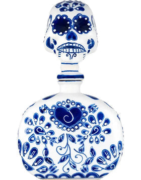 LOS AZULEJOS SKELLY TEQUILA ANEJO TALAVERA HEAD 750ML