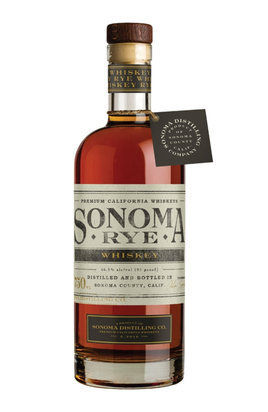 SONOMA WHISKEY RYE ALEMBIC POT DISTILLED SONOMA COUNTY CALIFORNIA 96PF 750ML - Remedy Liquor