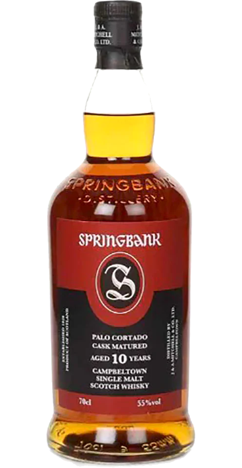 SPRINGBANK SCOTCH SINGLE MALT PALO CORTADO CASK MATURED CAMPBELTOWN 10YR 700ML