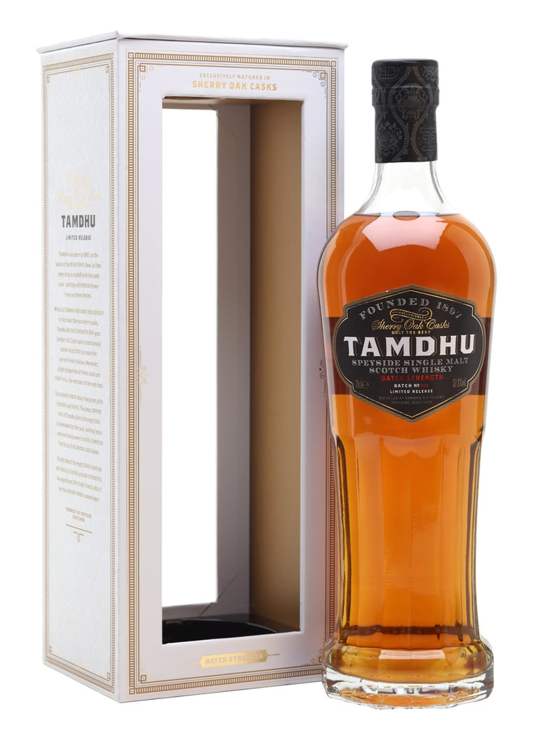 TAMDHU SCOTCH SINGLE MALT SPEYSIDE MATURED IN SHERRY CASKS BATCH STRENGTH 750ML