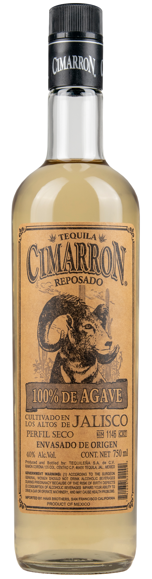 CIMARRON TEQUILA REPOSADO PERFIL SECO NOM 1146 1L