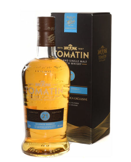 TOMATIN SCOTCH SINGLE MALT BOURBON BARRELS NORTH AMERICAN EXCLUSIVE 92PF 21YR 750ML