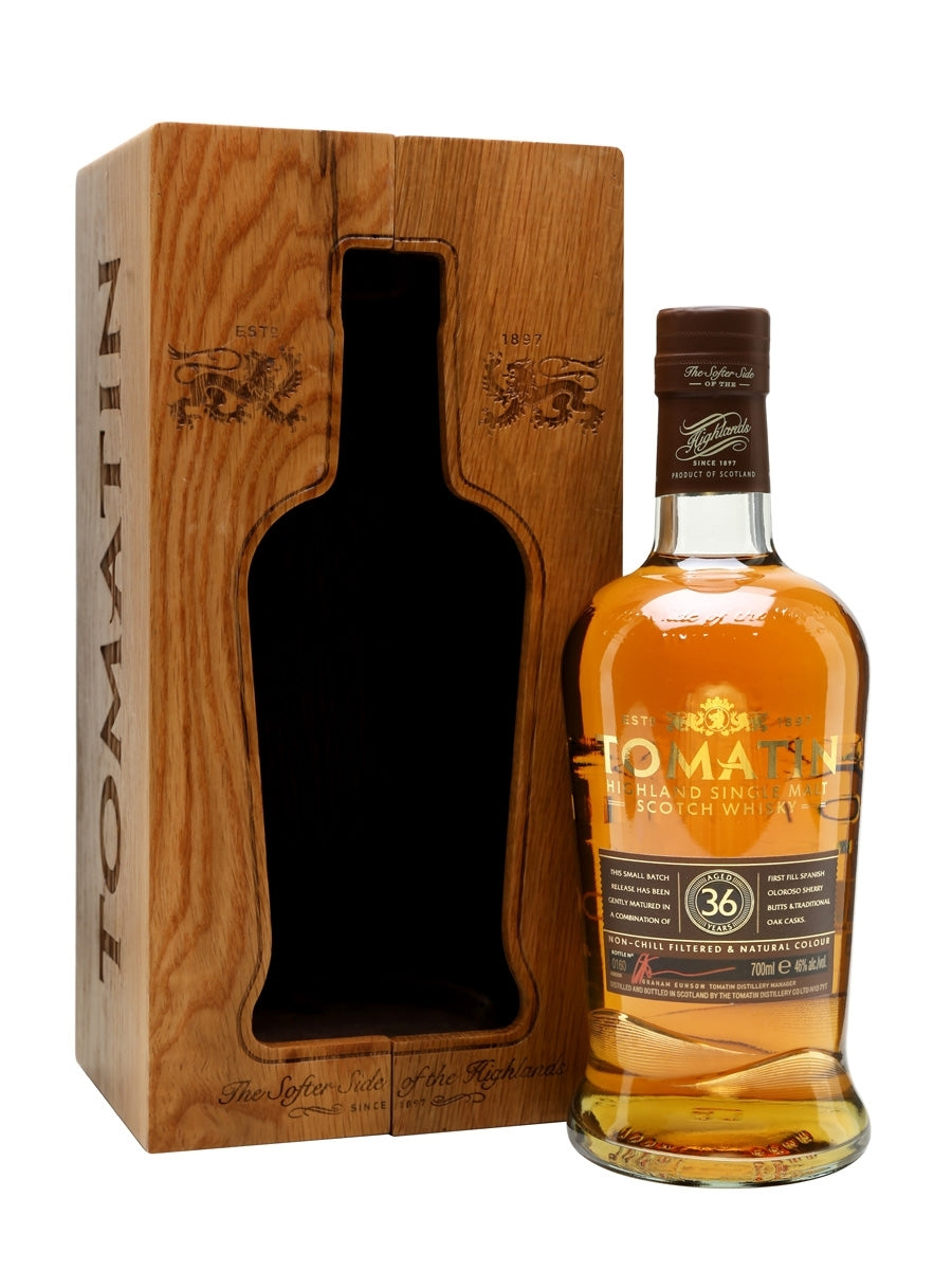 TOMATIN SCOTCH SINGLE MALT HIGHLAND 36YR 750ML Spirits