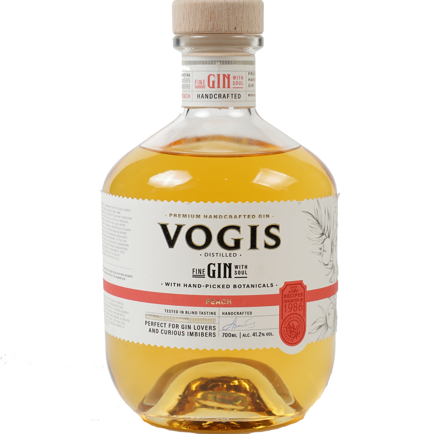 VOGIS GIN DRY WITH SOUL PEACH FLAVORED ARMENIA 700ML LIQ