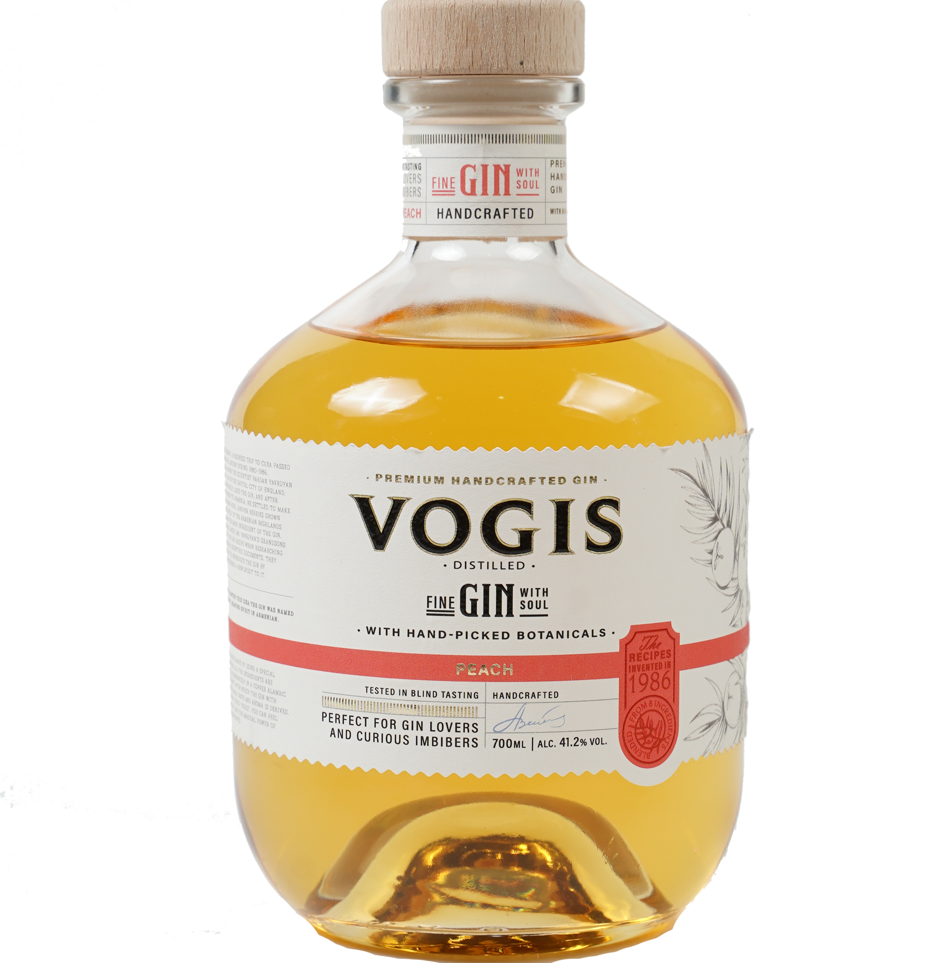 VOGIS GIN DRY WITH SOUL PEACH FLAVORED ARMENIA 700ML LIQ