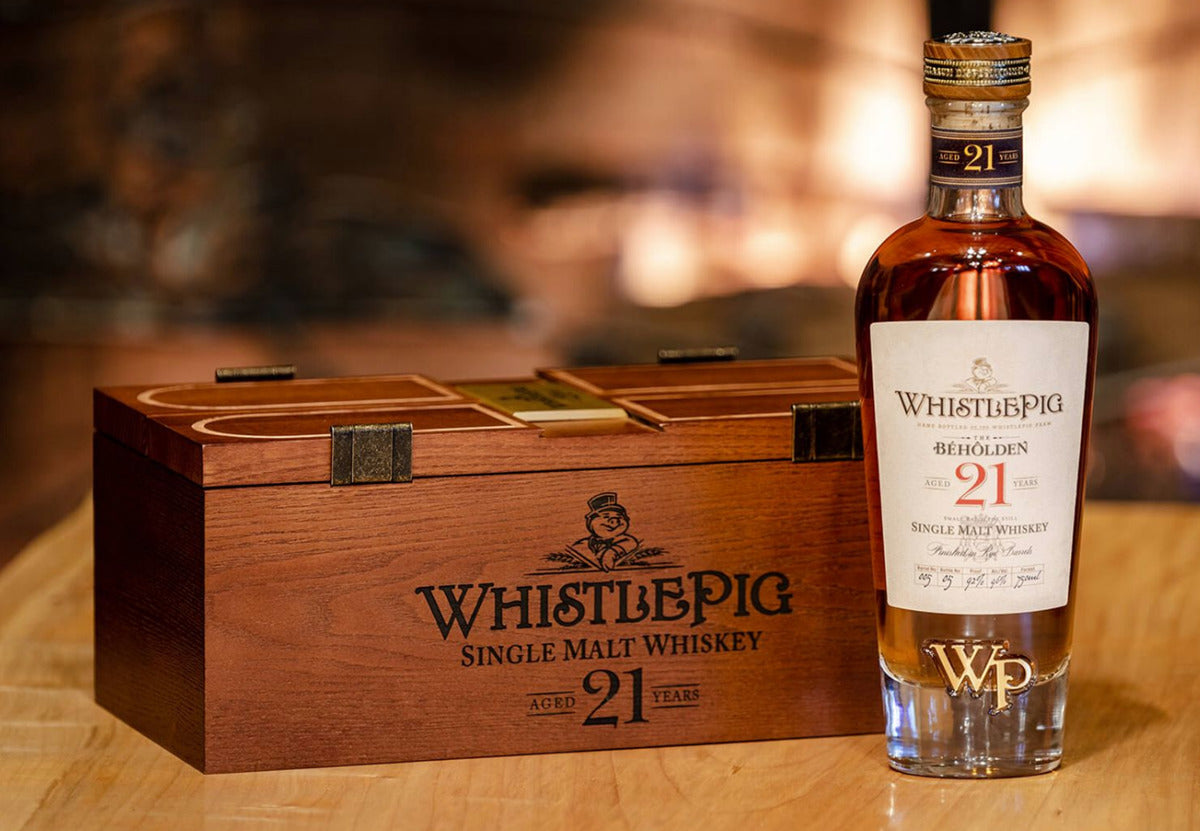 WHISTLEPIG WHISKEY THE BEHOLDEN SINGLE MALT 21YR 92PF 750ML - Remedy Liquor