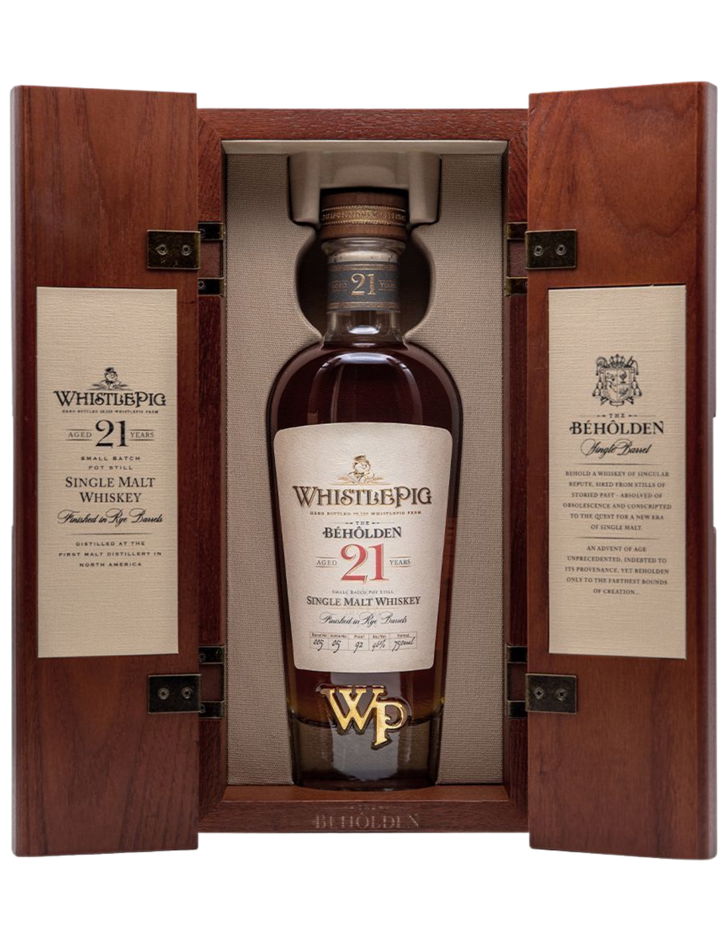 WHISTLEPIG WHISKEY THE BEHOLDEN SINGLE MALT 21YR 92PF 750ML LIQ