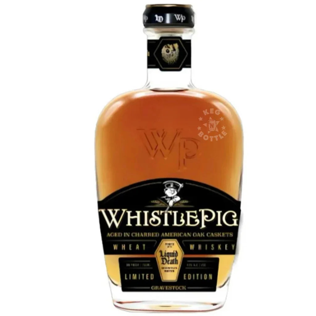 WHISTLEPIG WHISKEY WHEAT LIMITED GRAVESTOCK PROOFED WITH LIQUID DEATH EDITION VERMONT 750ML LIQ