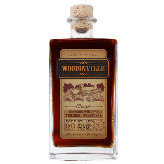 WOODINVILLE BOURBON POT DISTILLED FINISHED IN PORT CASK WASHINGTON 750ML