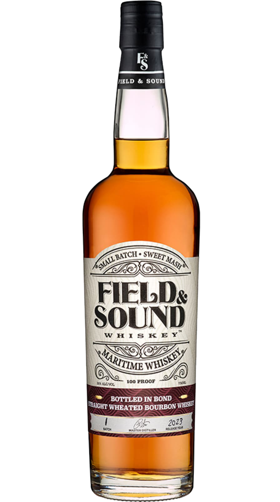 FIELD & SOUND BOURBON STRAIGHT WHEATED BOTTLED IN BOND NEW YORK 750ML