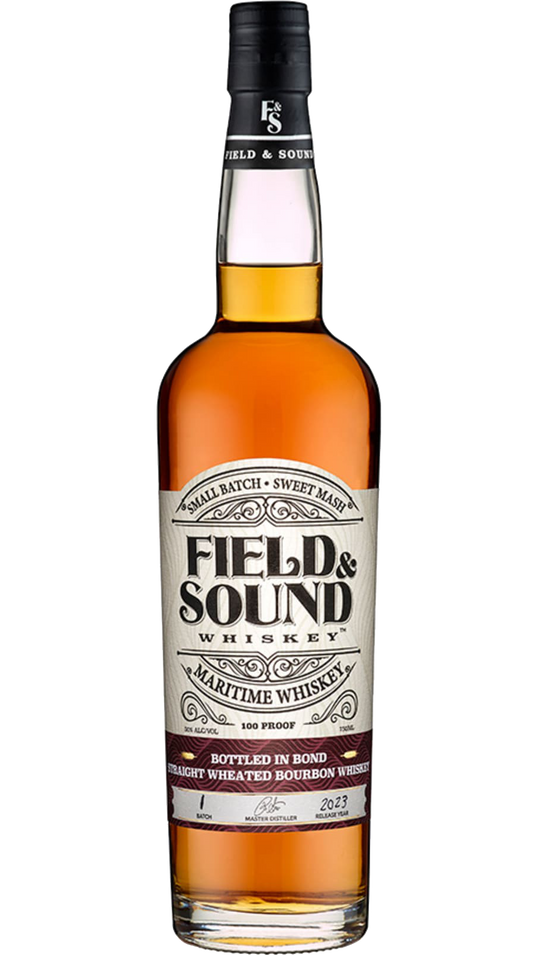 FIELD & SOUND BOURBON STRAIGHT WHEATED BOTTLED IN BOND NEW YORK 750ML