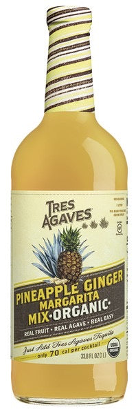 TRES AGAVES MARGARITA MIX ORGANIC PINEAPPLE GINGER 1LI