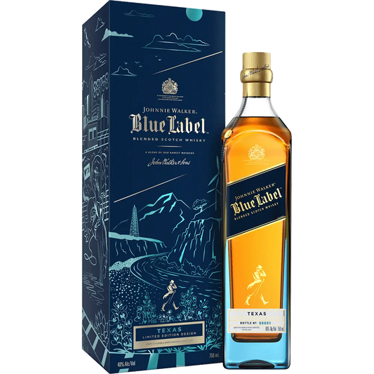 JOHNNIE WALKER SCOTCH BLENDED BLUE LABEL LIMITED TEXAS EDITION 750ML (SHIPPING ONLY)  - Remedy Liquor
