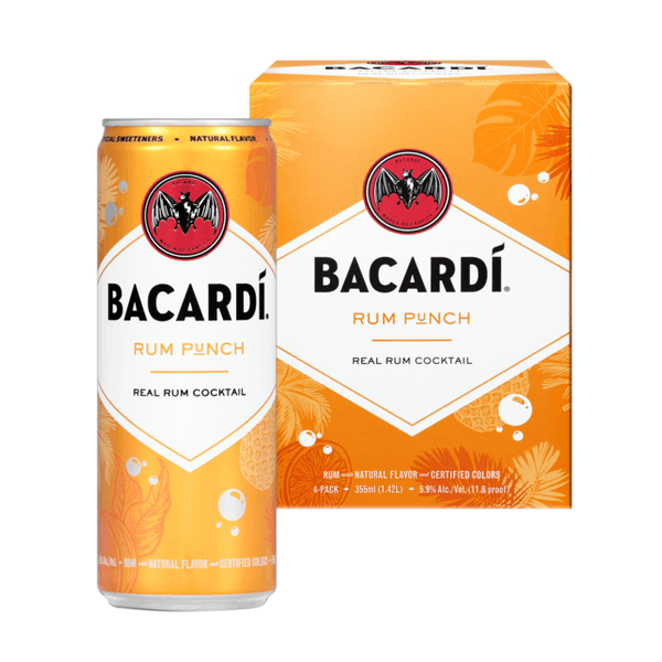 BACARDI RUM PUNCH COCKTAIL 4X355ML CANS