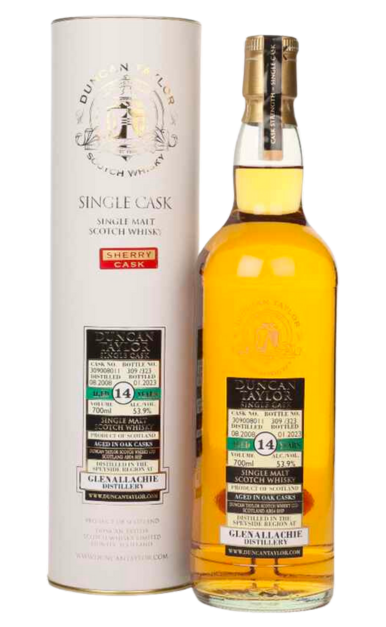 DUNCAN TAYLOR GLENALLACHIE SCOTCH SINGLE MALT SINGLE SHERRY CASK 14YR 750ML - Remedy Liquor