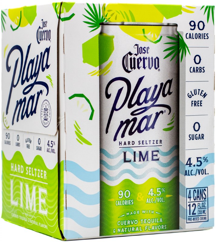 JOSE CUERVO PLAYA MAR HARD SELTZER LIME 4X12OZ CANS