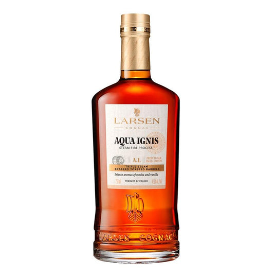 LARSEN COGNAC AQUA IGNIS STEAM FIRE PROCESS IN BRASERO TOASTED BARRELS 750ML