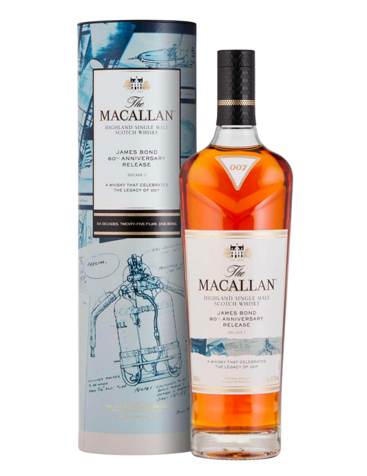 MACALLAN JAMES BOND SCOTCH SINGLE MALT 60TH ANNIVERSARY DECADE 1 EDITION 700ML