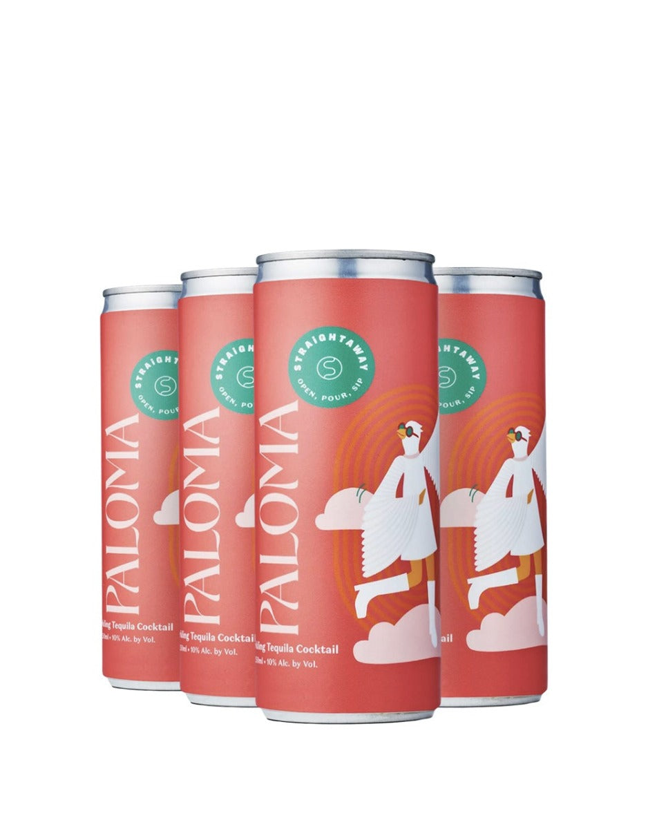 STRAIGHTAWAY SPARKLING TEQUILA PALOMA COCKTAIL 4X250ML CANS